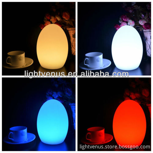 egg shaped battery operated mini coffee table lamp